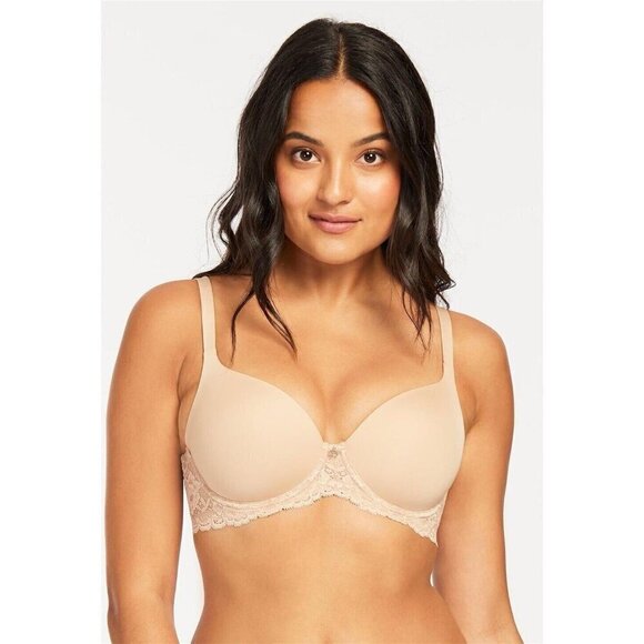 Montelle 40E Bra Tan Nude Pure Plus Full Cup Contour T-shirt Underwire 9320 - Picture 3 of 6